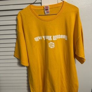 Yellow New York Lottery the price is right Short Sleeve Tee made in USA